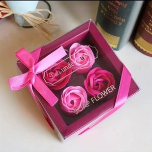 4pcs, Soap Rose Flower Gift Box Valentine's Gift Decoration Anniversary